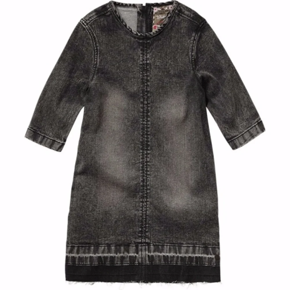 Vingino denim tunic dress Paigy black sz 8/128 New